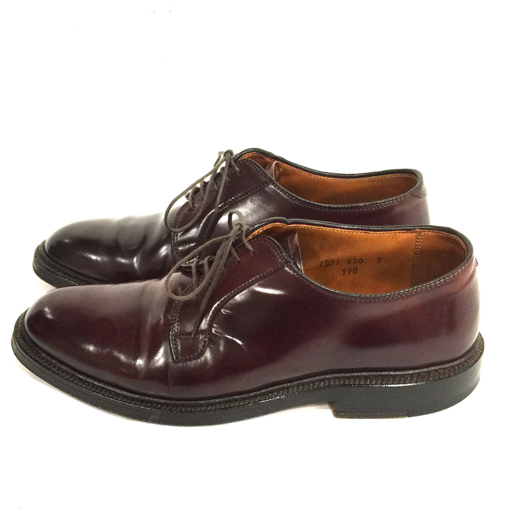 オールデン 990 7 1:2 プレーントゥ 外羽根 コードバン ドレスシューズ バーガンディ
